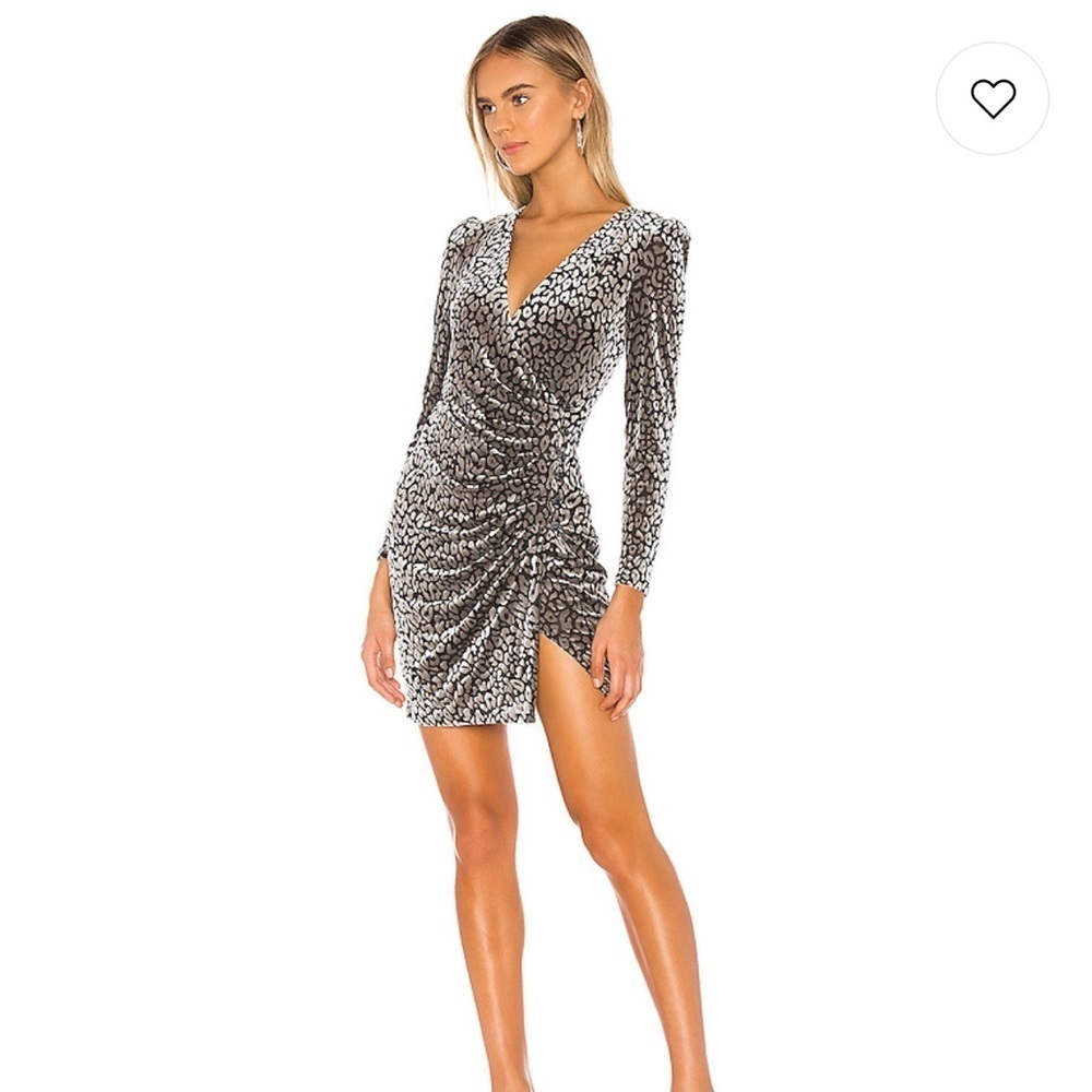 Gray velvet dress - Picture 4 of 5